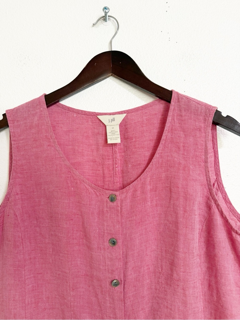 J. Jill Linen Pleated Hem Tank - Picture 3 of 9